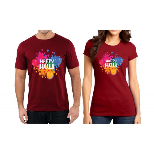 Happy Holi Couple T-shirt