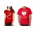 Heart Locked Found Key Couple Graphic Printed T-shirt