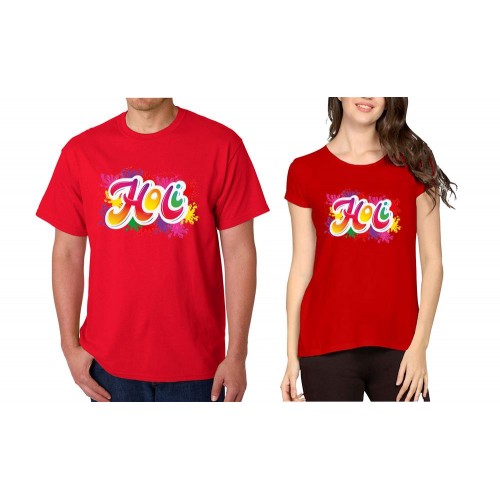 Holi Couple T-shirt