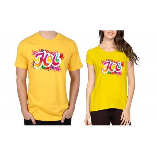 Holi Couple T-shirt