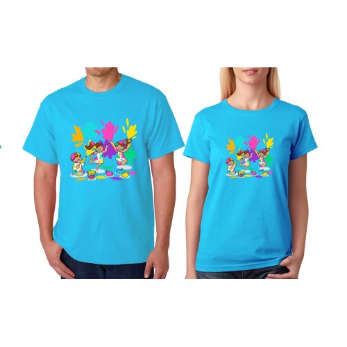 Holi Couple T-shirt