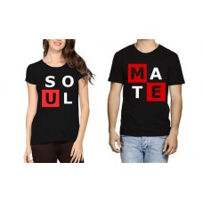 Soul Mate Couple Graphic Printed T-shirt