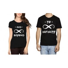 To Infinity And Beyond Couple Graphic Printed T-shirt