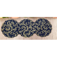 Designer Table Runner, Handmade Beads Table Mat, Black And Gold Luxury Table Mat 13x13 Inch 