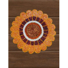Flower Placemats, Handmade Table Mats, Beaded Placemats, Designer XL Table Mats 13x13 Inches 