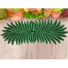 Beaded Table Runner, Handmade Table Runner, Green Table Runner, Spring Table Runner 13x36 Inches