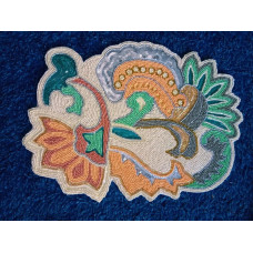 Multicolor Table Runner, Hand Beaded Spring Table Runner, Designer Table Topper 13x36 Inches