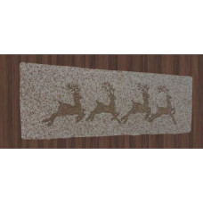 Reindeer Table Runner, Handmade Beaded Table Runner, Easter Special Dining Table Topper 13x36 Inches