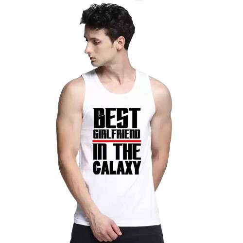 Best Girlfriend In The Galaxy Graphic Printed Vests