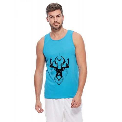 Deer Moon Graphic Printed Vests