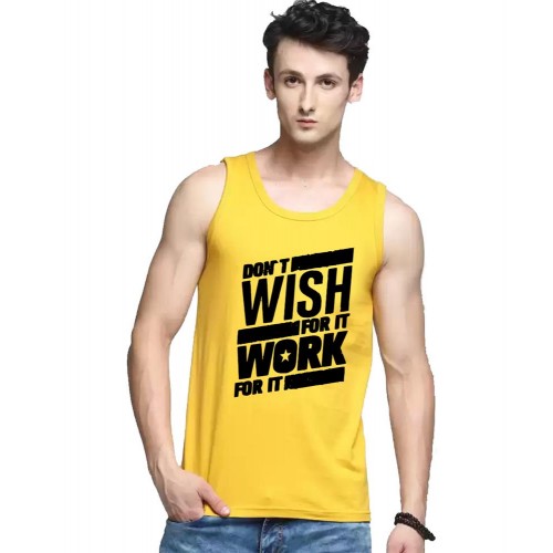 Don't Wish For It Work For It Graphic Printed Vests