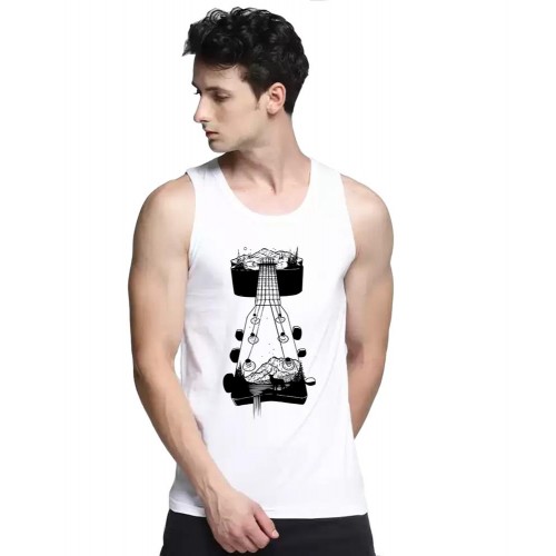 Guitar Graphic Printed Vests