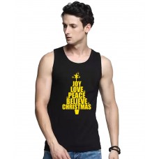 Joy Love Peace Belive Christmas Graphic Printed Vests