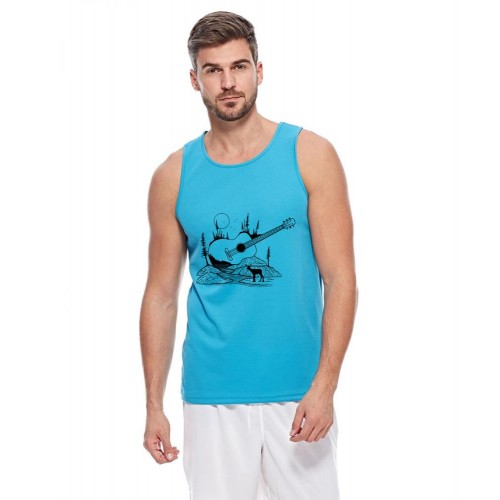 Nature Guitar Graphic Printed Vests