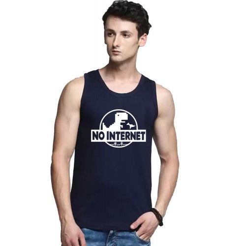 No Internet Graphic Printed Vests