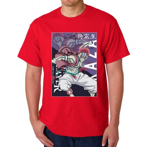 Akaza Demon Slayer Graphic Printed T-shirt