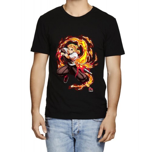 Demon Slayer Kyojuro Rengoku Graphic Printed T-shirt