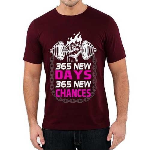 365 New Days 365 New Chances Graphic Printed T-shirt