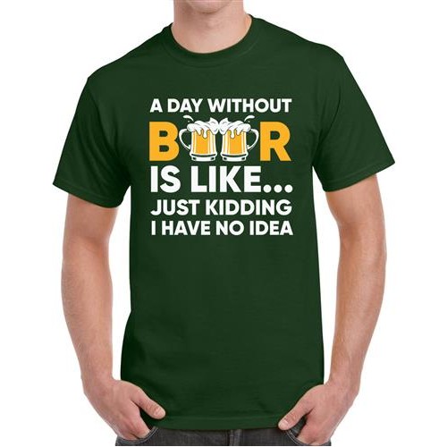 A Day Without Beer Graphic Printed T-shirt