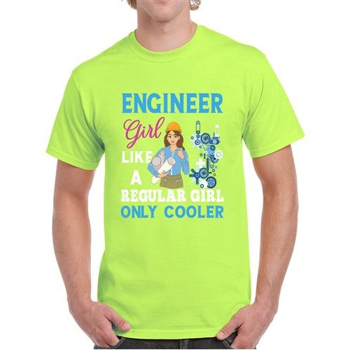 Engineer Girl Like A Regular Girl Only Cooler Graphic Printed T-shirt