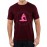 Men's Flower Yoga  Graphic Printed T-shirt