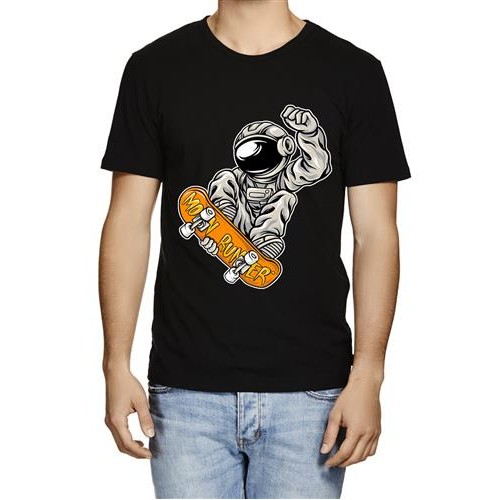 Men's Moon Ride Runner Graphic Printed T-shirt