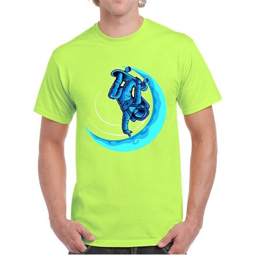 Men's Move Ride Astronaut Graphic Printed T-shirt