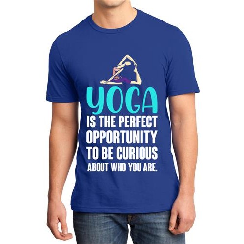 Yoga Is The Perfect Opportunity To Be Curious About Who You Are Graphic Printed T-shirt