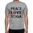 Men's Peace Love Yoga Graphic Printed T-shirt