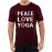 Men's Peace Love Yoga Graphic Printed T-shirt