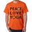 Men's Peace Love Yoga Graphic Printed T-shirt