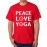 Men's Peace Love Yoga Graphic Printed T-shirt