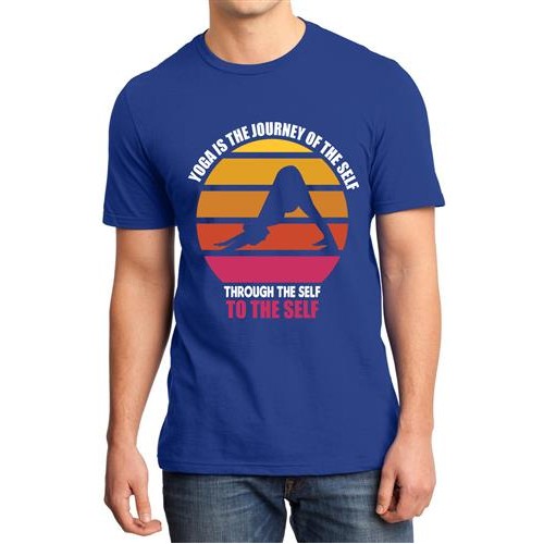 Men's Self Yoga Graphic Printed T-shirt