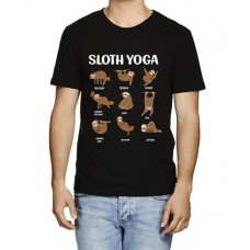 Men's Sloth Yoga Graphic Printed T-shirt