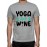 Men's Wine Yoga Graphic Printed T-shirt