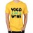 Men's Wine Yoga Graphic Printed T-shirt