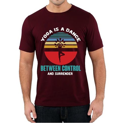 Men's Yoga Dance Control Graphic Printed T-shirt