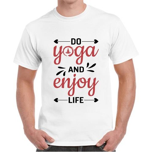 Men's Yoga Enjoy Life Graphic Printed T-shirt
