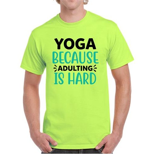Men's Yoga Hard Graphic Printed T-shirt