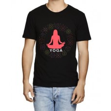 Men's Yoga Lotus Flower Graphic Printed T-shirt