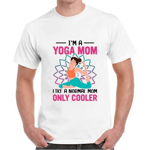 Men's Yoga Mom Cooler Graphic Printed T-shirt