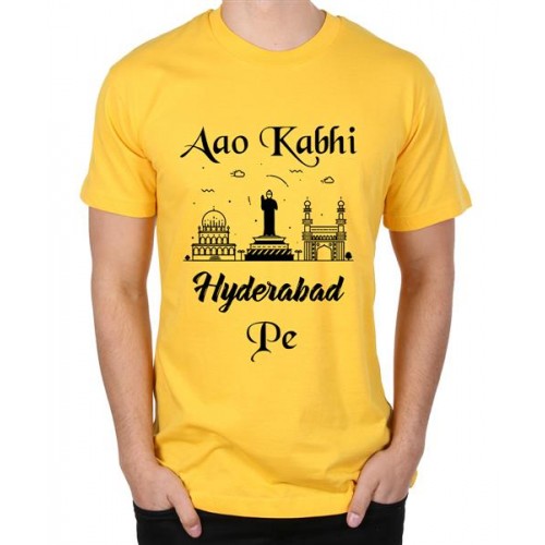 Aao Kabhi Hyderabad Pe Graphic Printed T-shirt