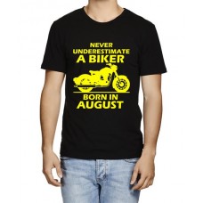 A Biker Born In August Graphic Printed T-shirt