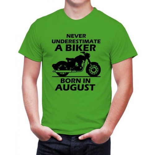 A Biker Born In August Graphic Printed T-shirt