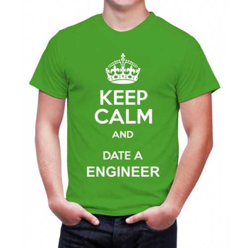 Men's Cotton Graphic Printed Half Sleeve T-Shirt - Date A Engineer