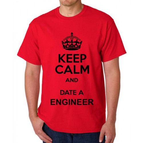 Men's Cotton Graphic Printed Half Sleeve T-Shirt - Date A Engineer