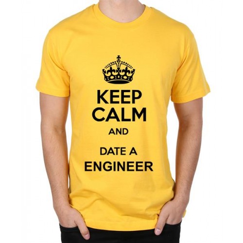 Men's Cotton Graphic Printed Half Sleeve T-Shirt - Date A Engineer