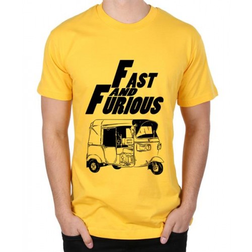 Fast And Furious Auto Rickshaw Graphic Printed T-shirt