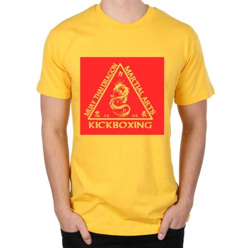 Muay Thai Dragon Kick Boxing Martial Arts Graphic Printed T-shirt