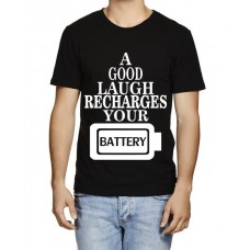 A Good Laugh Recharges Your Battery Graphic Printed T-shirt